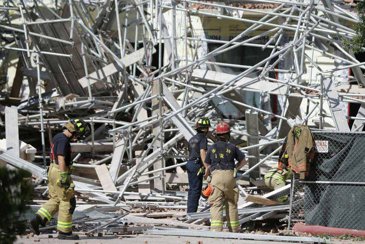 Construction scaffolding collapses near Minute Maid Ballpark; several ...