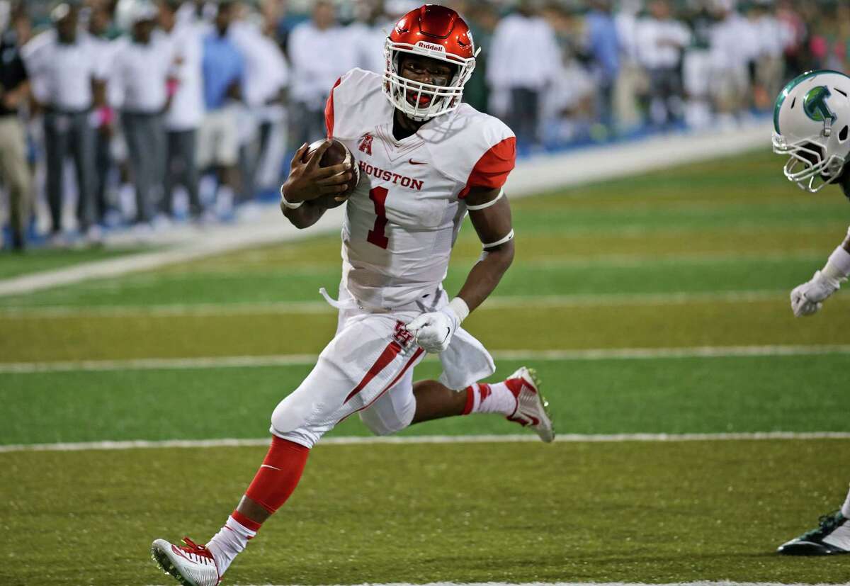 UH quarterback Greg Ward Jr. is tied with LSU running back Leonard Fournette for the FBS lead in rushing touchdowns with 14.