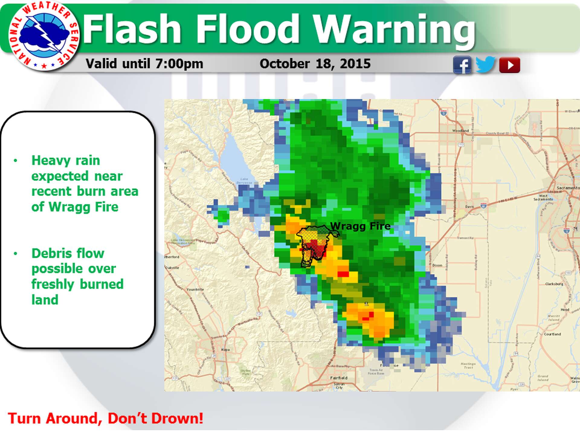 Flash-flood warning issued as rain hits central Calif.