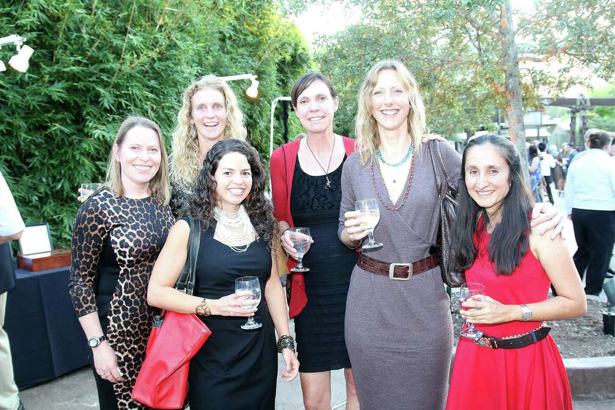 Pride, from left: Amy Dickman, Stephanie Dolrenry, Leela Hazzah (front, black dress), Colleen Begg, Alayne Cotterill and Shivani Bhalla