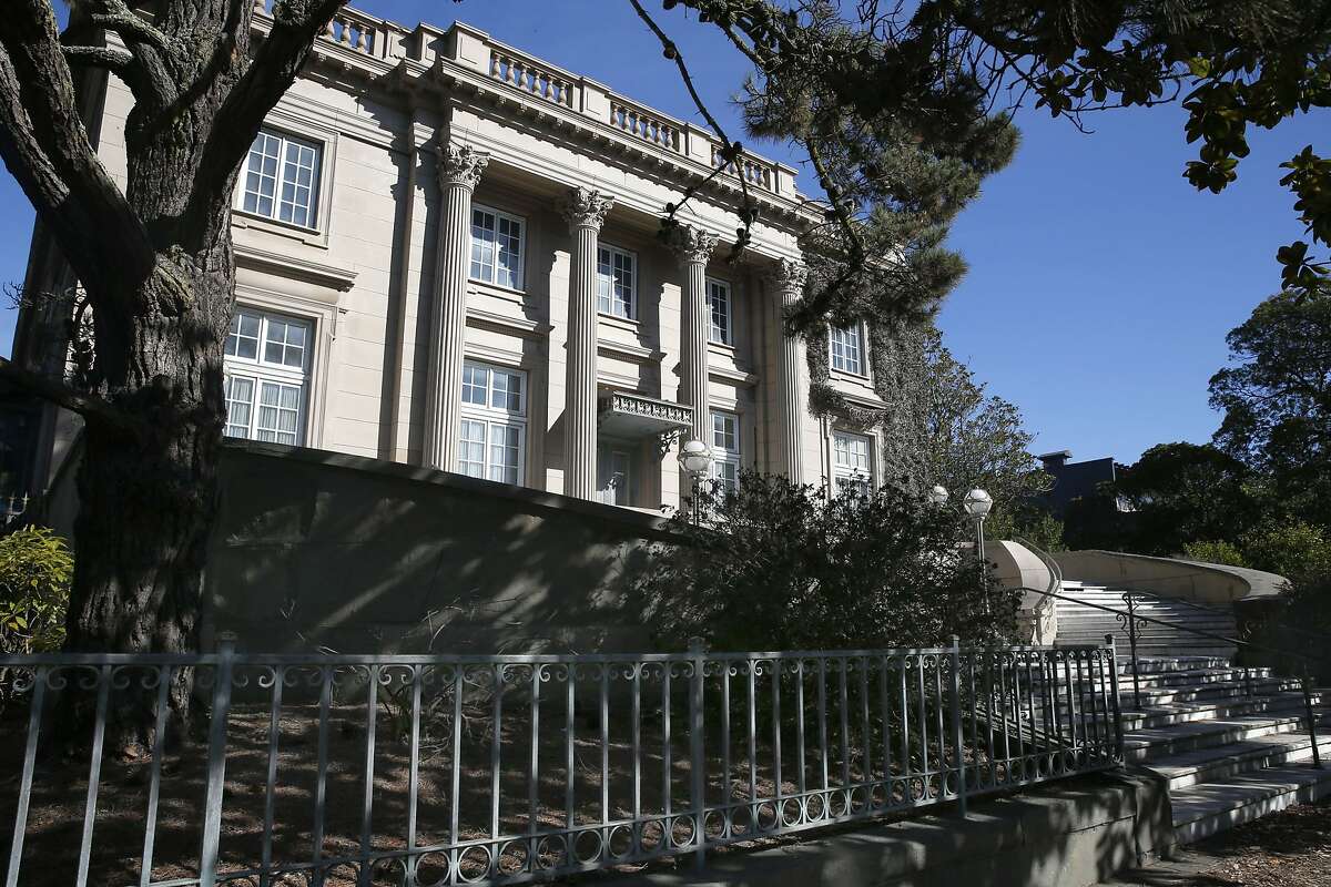 The Le Petit Trianon mansion in Presidio Heights is seen in San Francisco, Calif. on Tuesday, Oct. 20, 2015, after a man was arrested for squatting on the abandoned property and allegedly stealing several pieces of artwork.