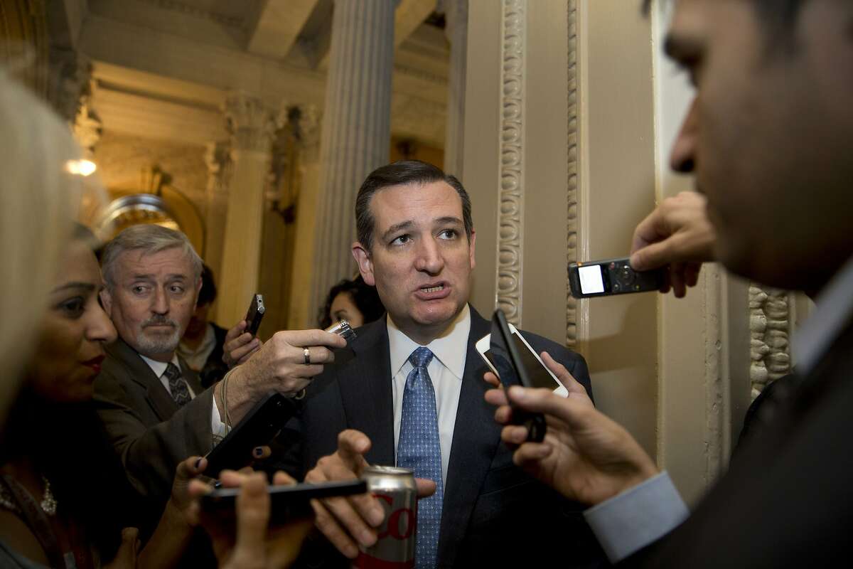Republican presidential candidate Sen. Ted Cruz, R-Texas talks to media on Capitol Hill in Washington, Tuesday, Oct. 20, 2015. (AP Photo/Carolyn Kaster)