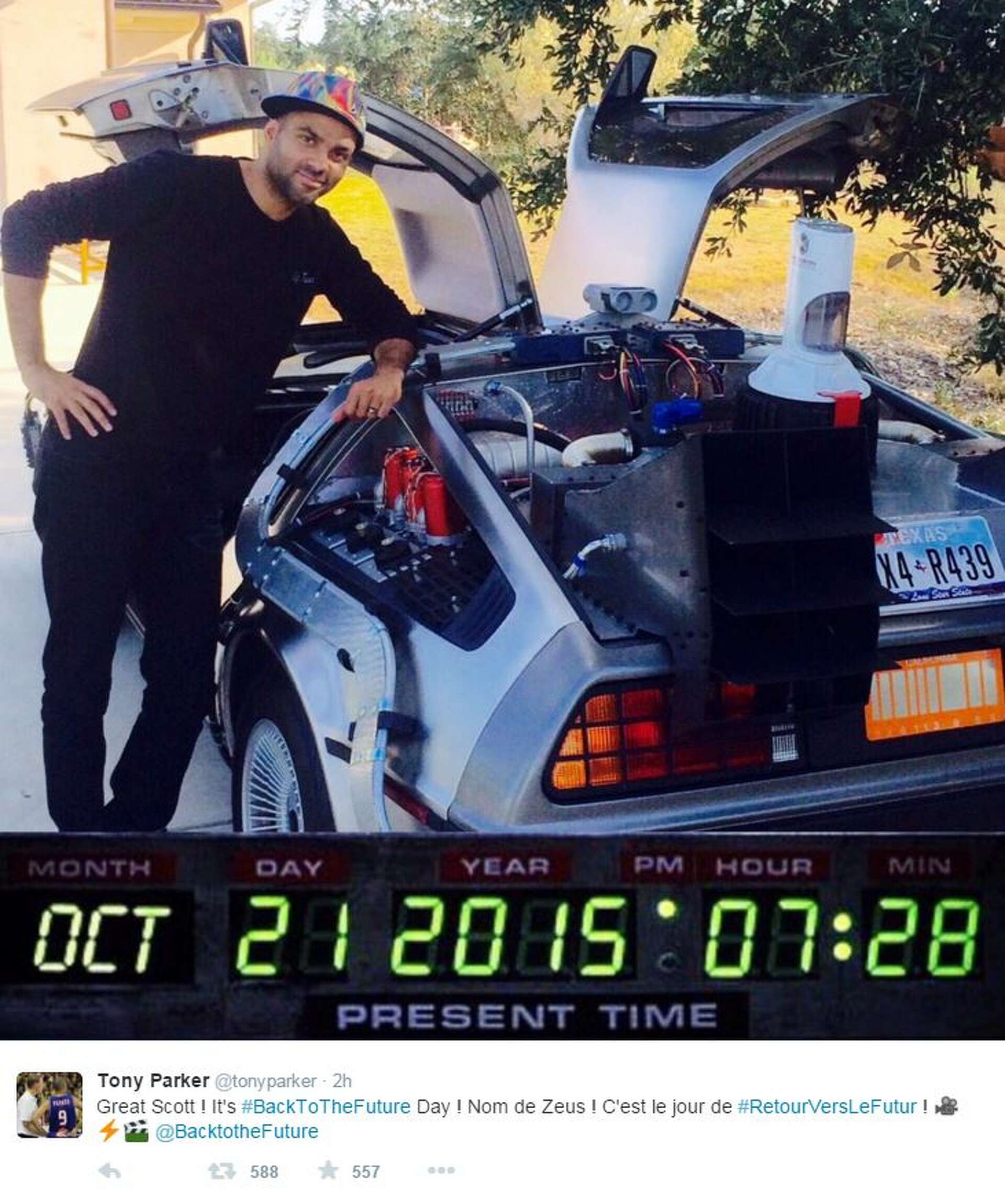 Tony Parker, San Antonio enthusiasts celebrate 'Back to the Future'