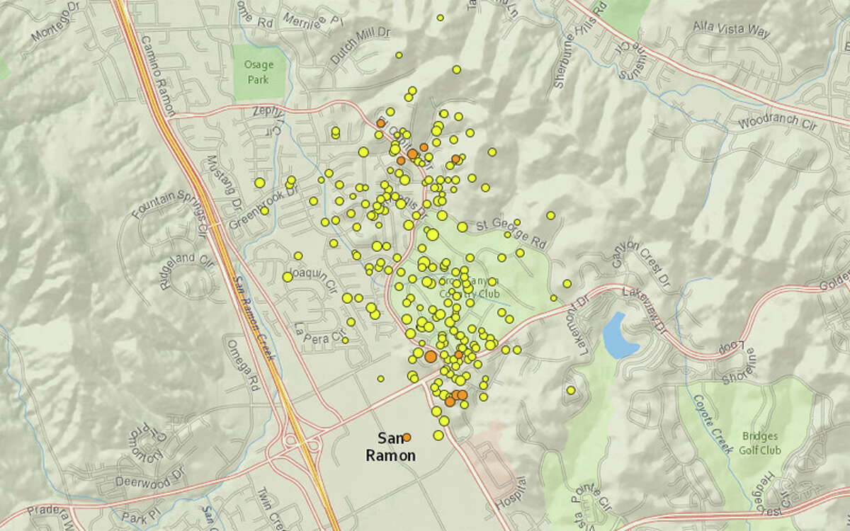 A magnitude-3.2 earthquake shook the East Bay the morning of Friday, Oct. 23, 2015, one of more than 200 small quakes to hit the area over the last couple weeks.