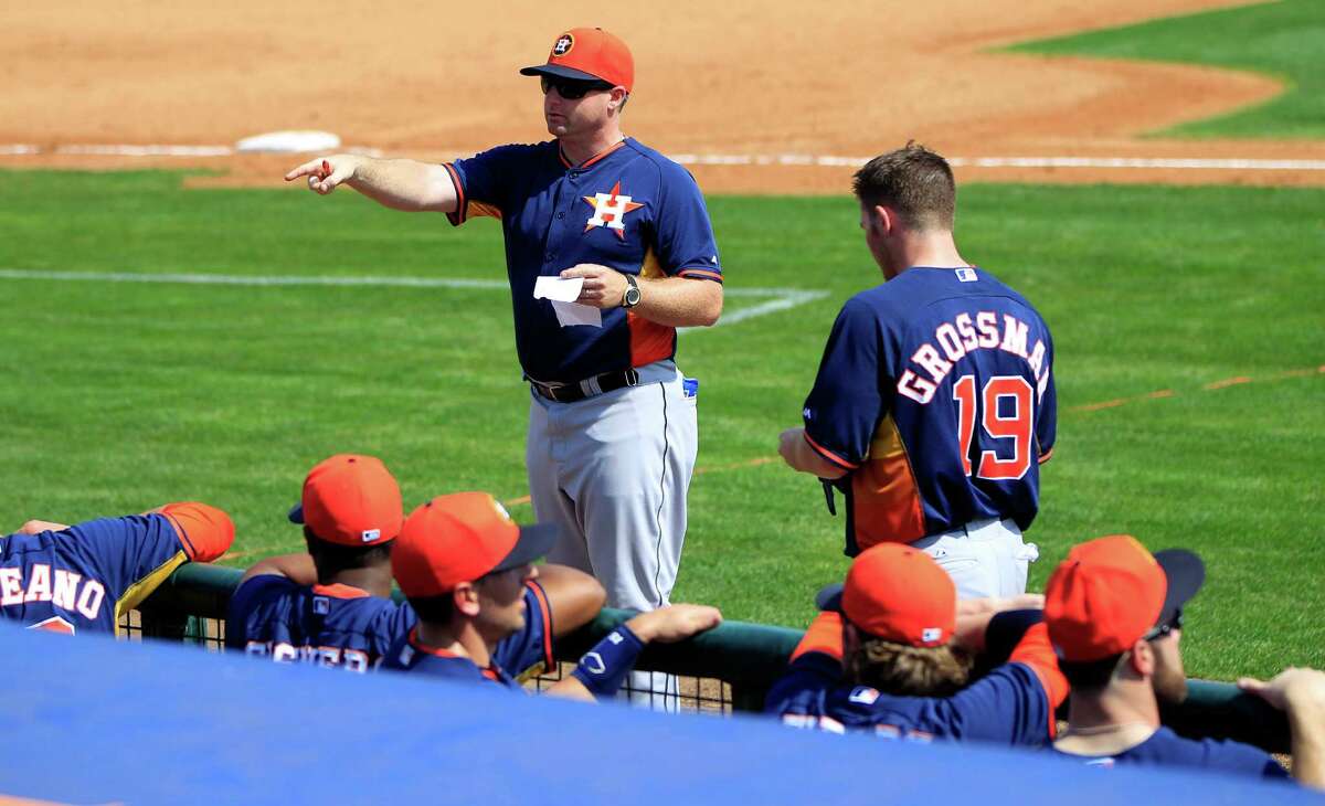 Because Morgan Ensberg came up with the Astros and achieved success in the major leagues, he has credibility with the organization's youngsters.