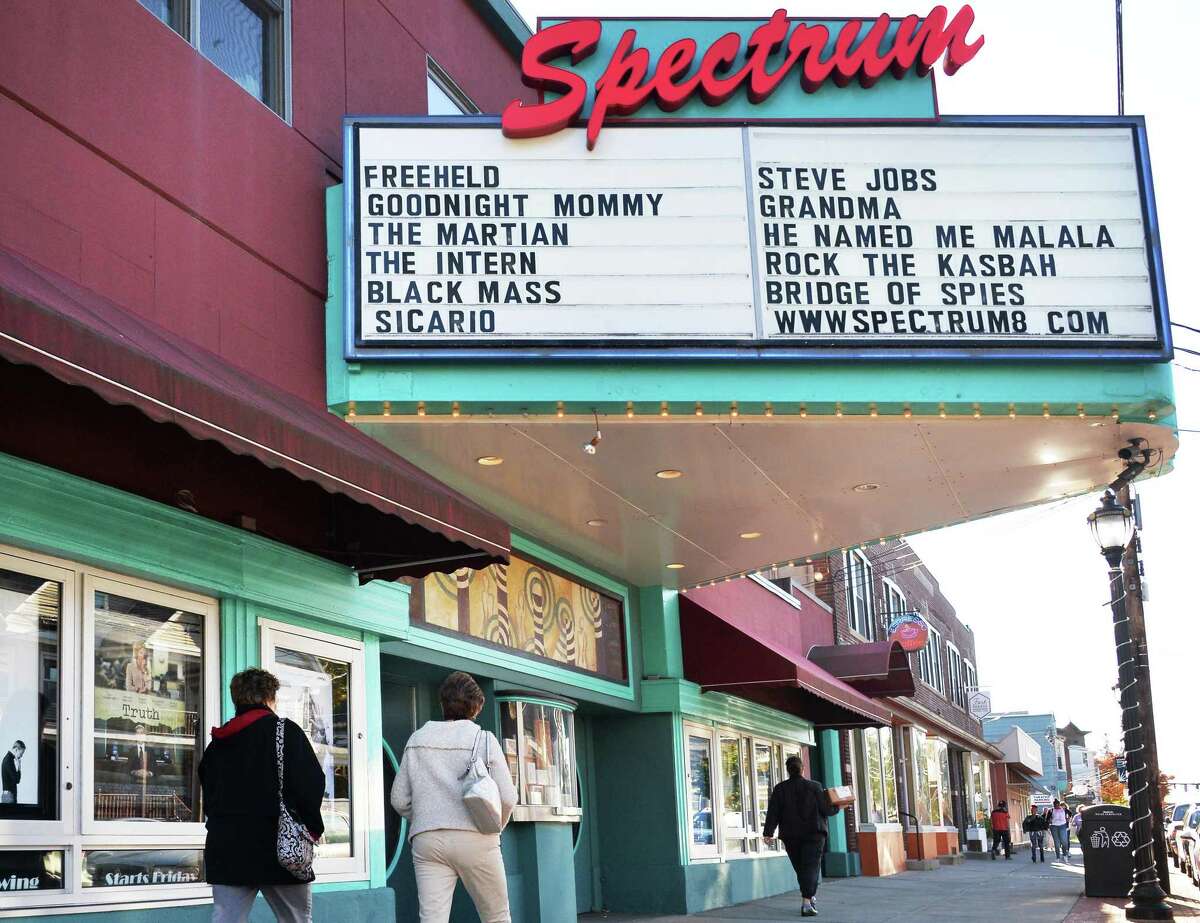 The Spectrum 8 Theatres on Delaware Avenue in Albany reopens April 20, 2021. (John Carl D'Annibale/Times Union)