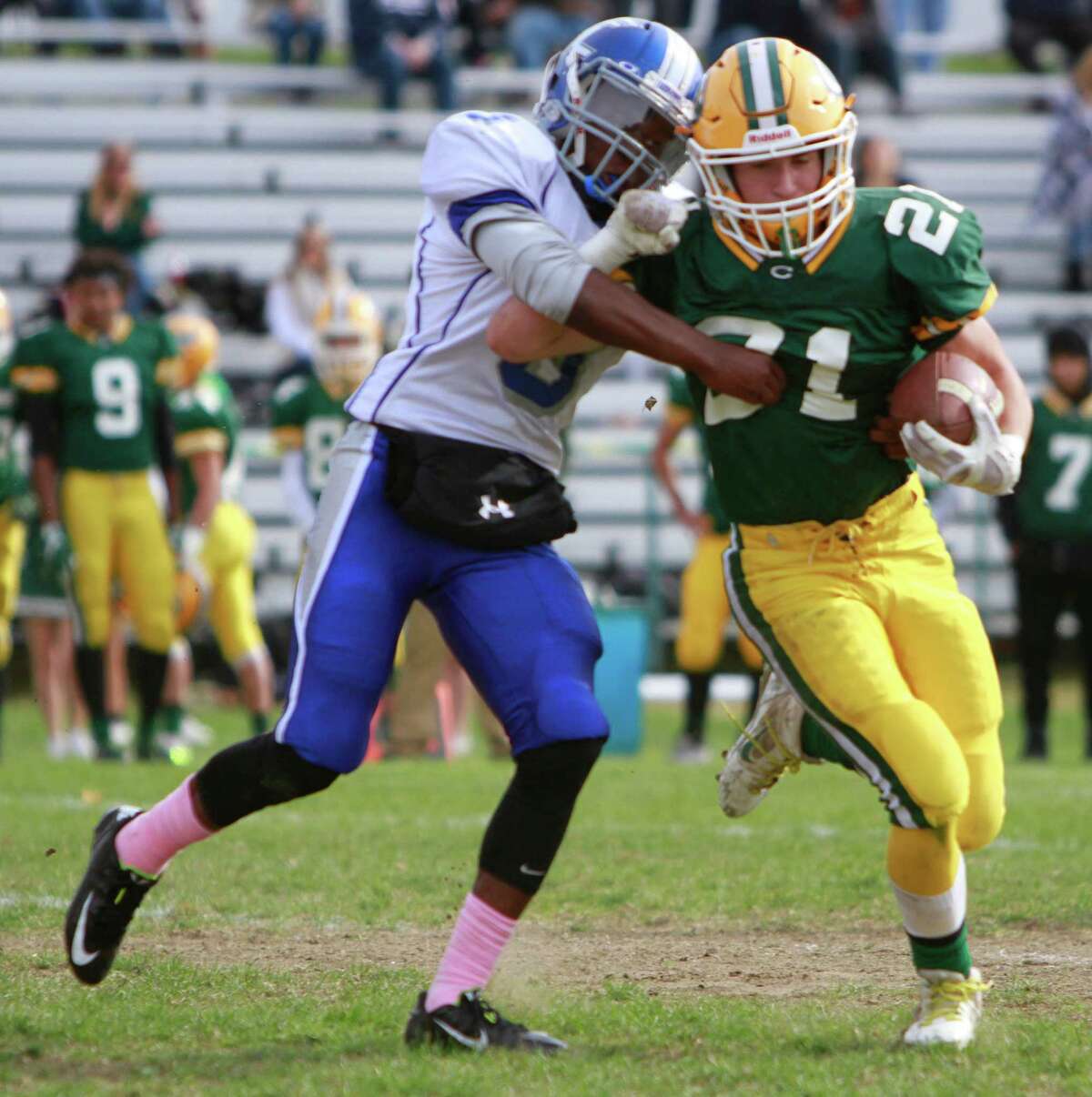 Trinity Catholic defeated Fairfield Ludlowe 37-20 in a varsity football game on Oct.24, 2015 in Stamford.