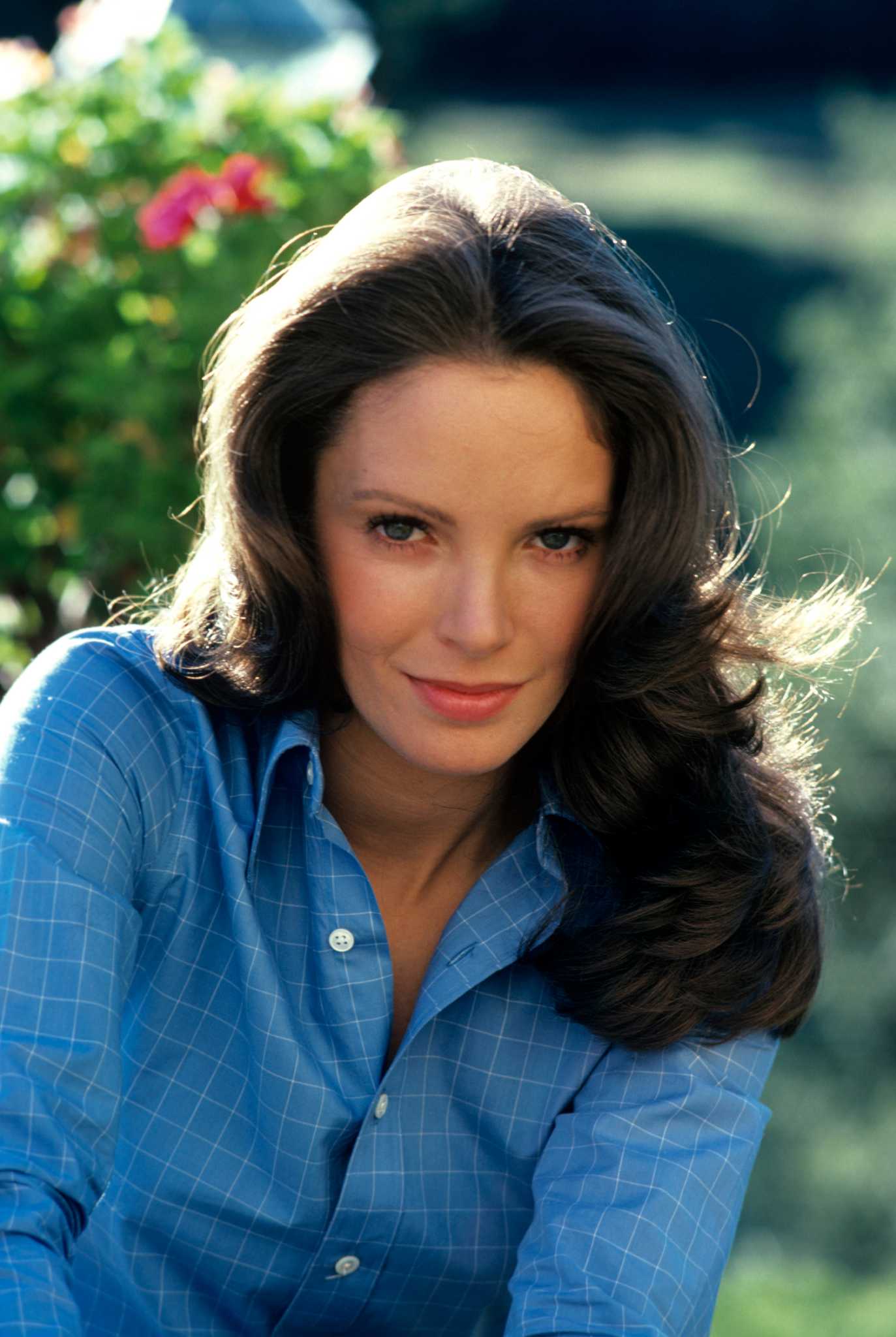 Jaclyn Smith (Kelly Garrett) Beautiful & Sexy in 70's satin blouse