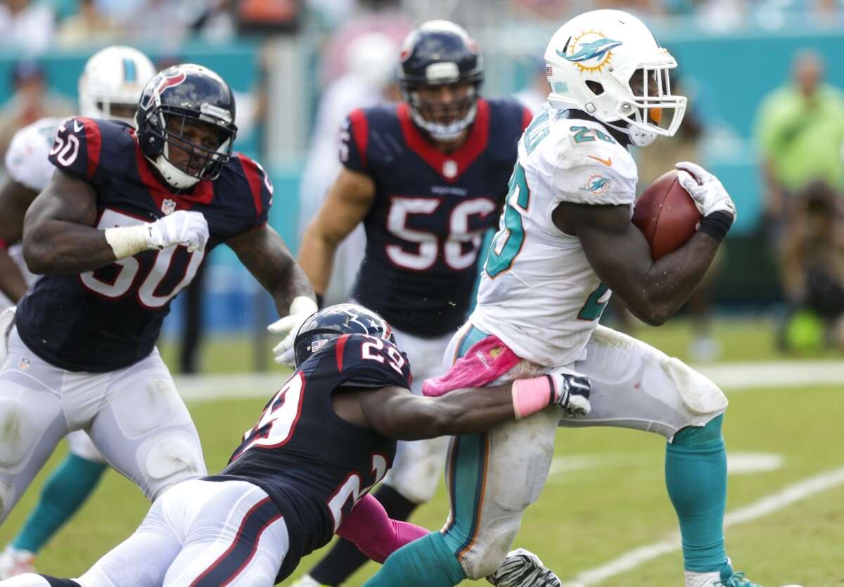 The Texans are trying to bring Lamar Miller to their side after he trampled their defense in a blowout win for the Dolphins last season.Click through the gallery to see John McClain's free-agent position rankings.