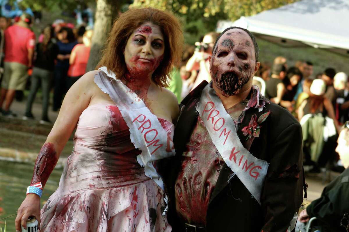 If you saw the undead walking about downtown and assaulting the Tower of the Americas on Sunday, relax, it was just the annual San Antonio Zombie Walk. Here’s a look at all the gruesome fun.