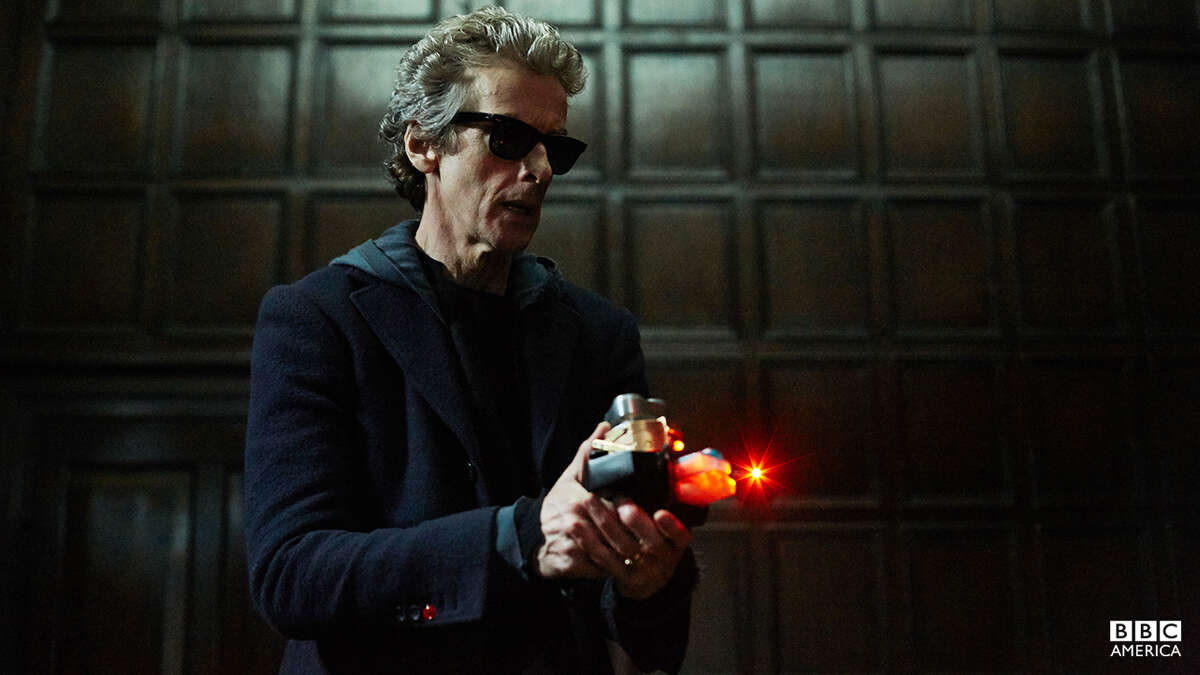 The Doctor with his Curio Scanner. Remember The Machine That Goes 'Ding'?