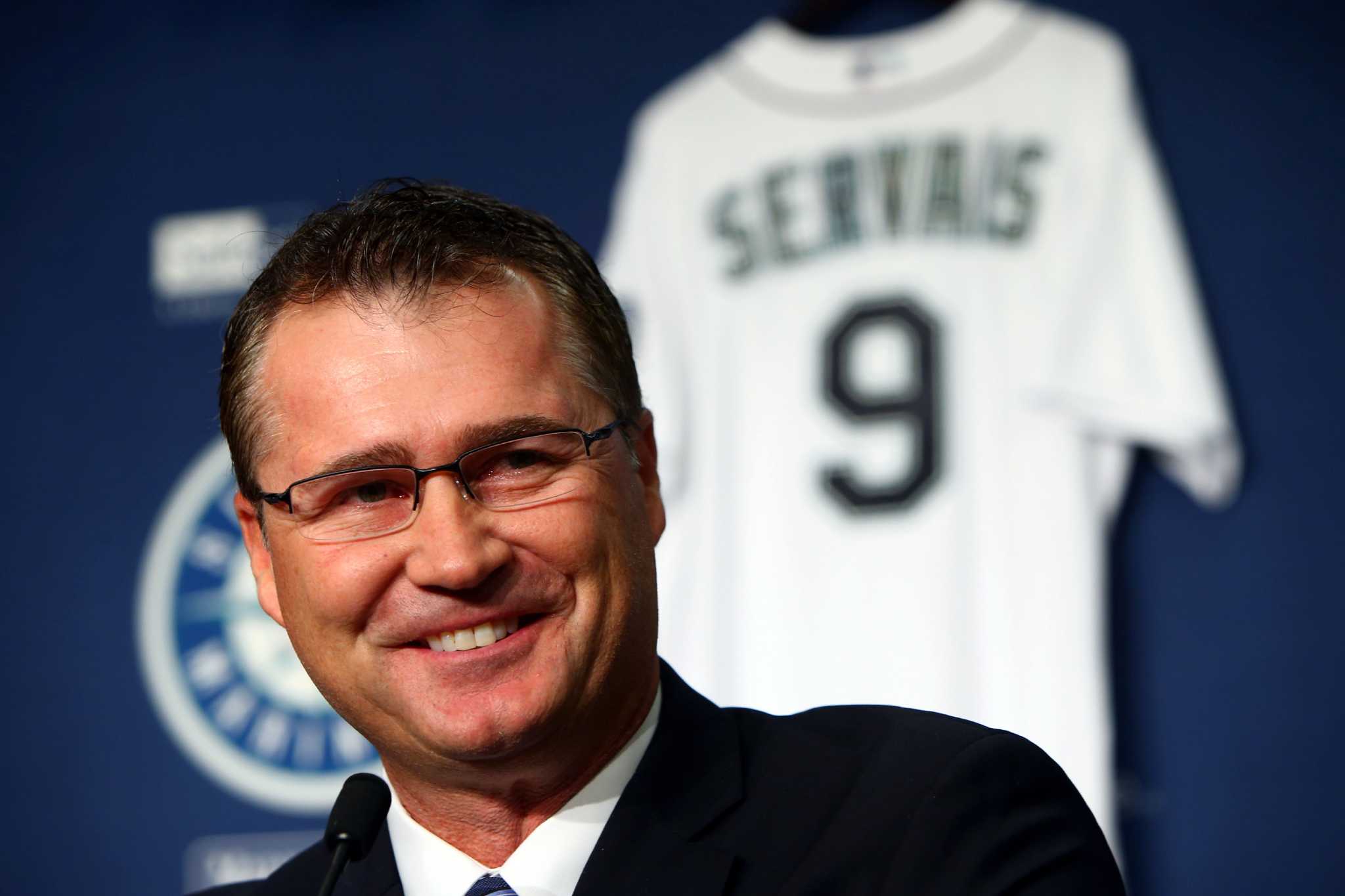 Mariners introduce new manager Scott Servais at Safeco Field on Monday