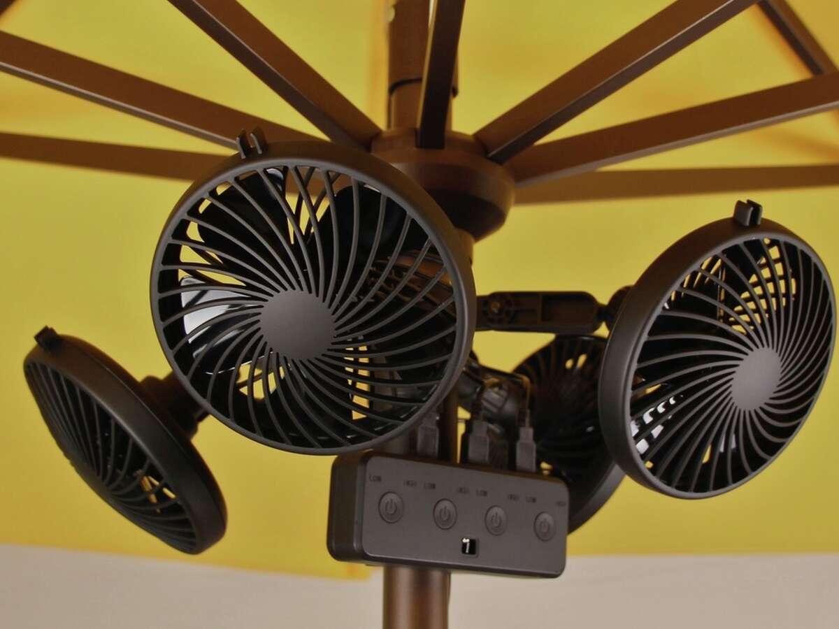Wozfans are from Illinois inventor Steve Wozniak, no relation to the Apple co-founder, and are designed to keep bugs away from garden patio tables.