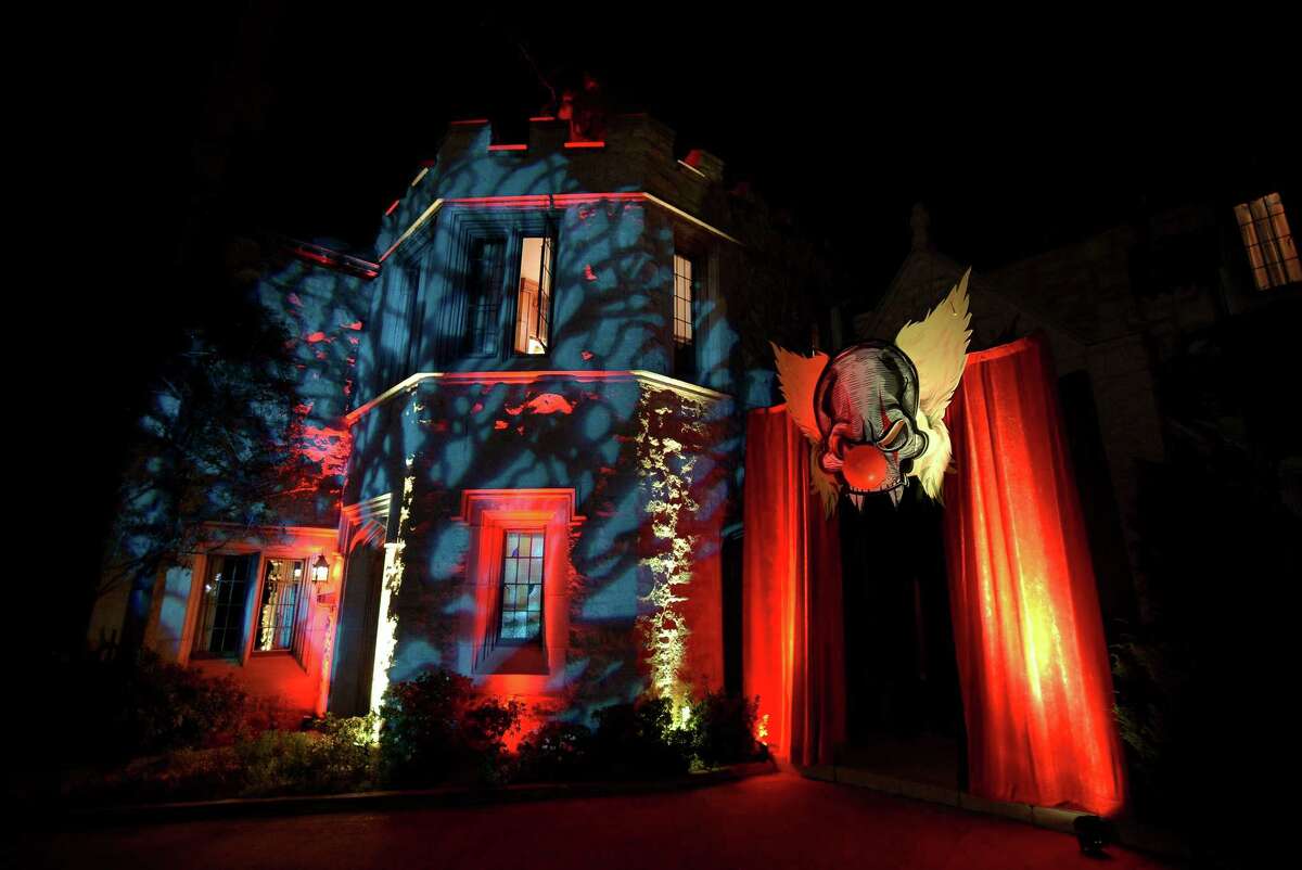 Guests attend the annual Halloween Party, hosted by Playboy and Hugh Hefner, at the Playboy Mansion on October 24, 2015 in Los Angeles, California.
