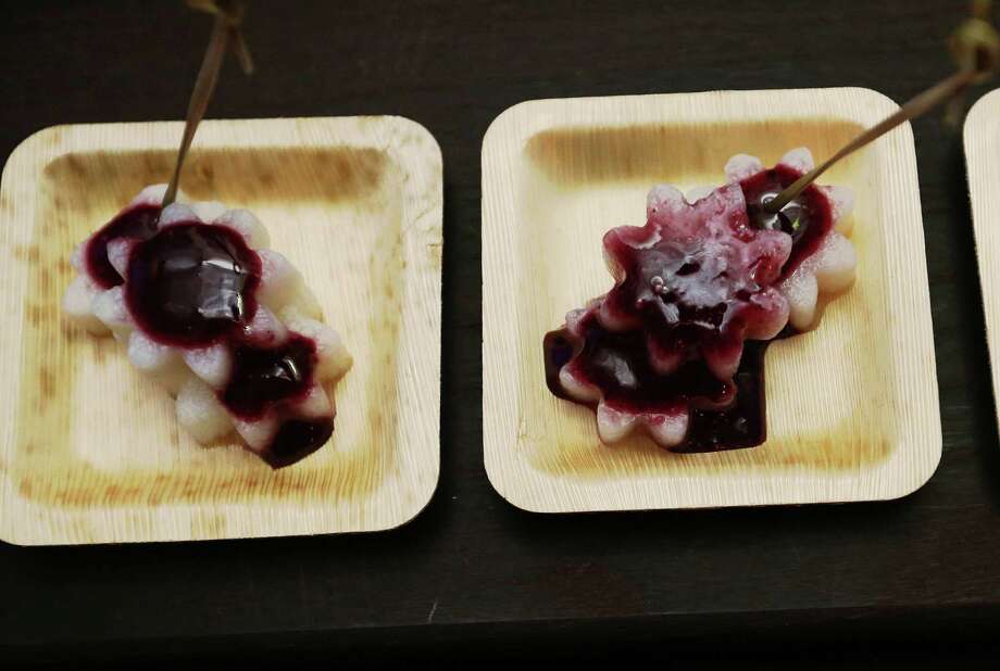 Ubereats To Launch Local Meal Delivery Service Houston Chronicle Mal Sichuan Bistro Offered Mountain Yams With Blueberry Sauce For The Ubereats Launch Party In Houston