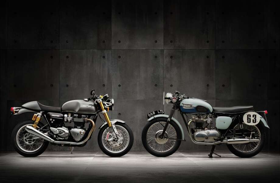 Triumph Announces All New 2016 Bonneville Models Sfgate The New 2016 Triumph Thruxton R Bonneville Left And A Clic Right