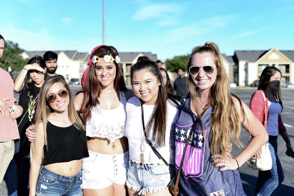 The campus parking lot of UTSA lit up Wednesday like a chaotic music festival for one of the most talked about parties of the year, starring Victoria Secret models and an epic EDM concert.