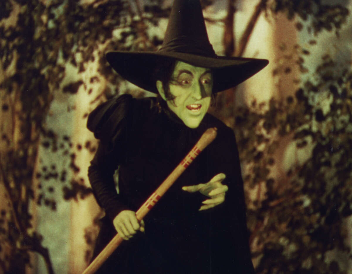 Actress Margaret Hamilton is shown in character as the infamous Wicked Witch of the West in the 1939 musical "The Wizard of Oz." 