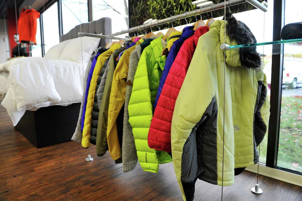 A view of some of the products that use PrimaLoft insulation are on display in the showroom at the company's headquarters on Thursday, Oct. 29, 2015, in Latham, N.Y. (Paul Buckowski / Times Union)