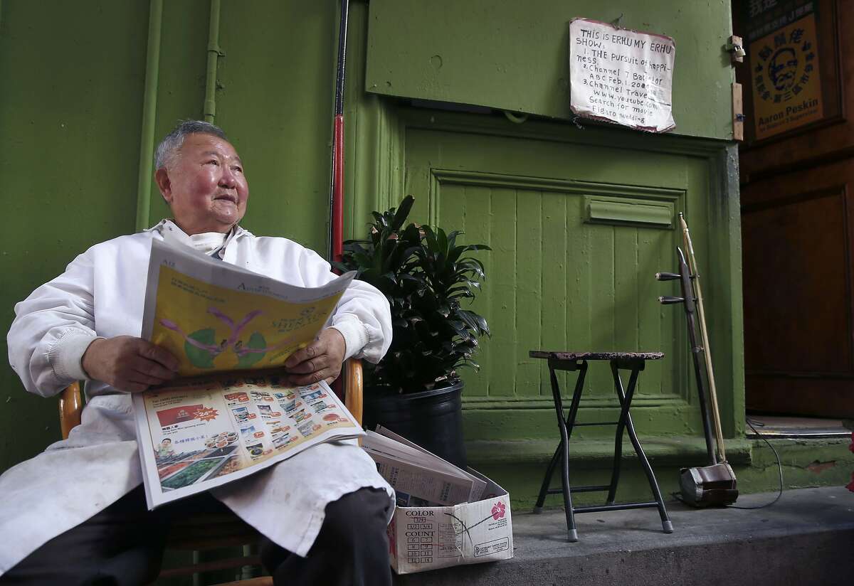 Longtime Chinatown barber Jun Yu say's he's voting for the "bearded man." Voters in Chinatown weigh in on the upcoming Supervisor's District 3 election between incumbent Julie Christensen and challenger Aaron Peskin in San Francisco, Calif. on Thursday, Oct. 29, 2015.