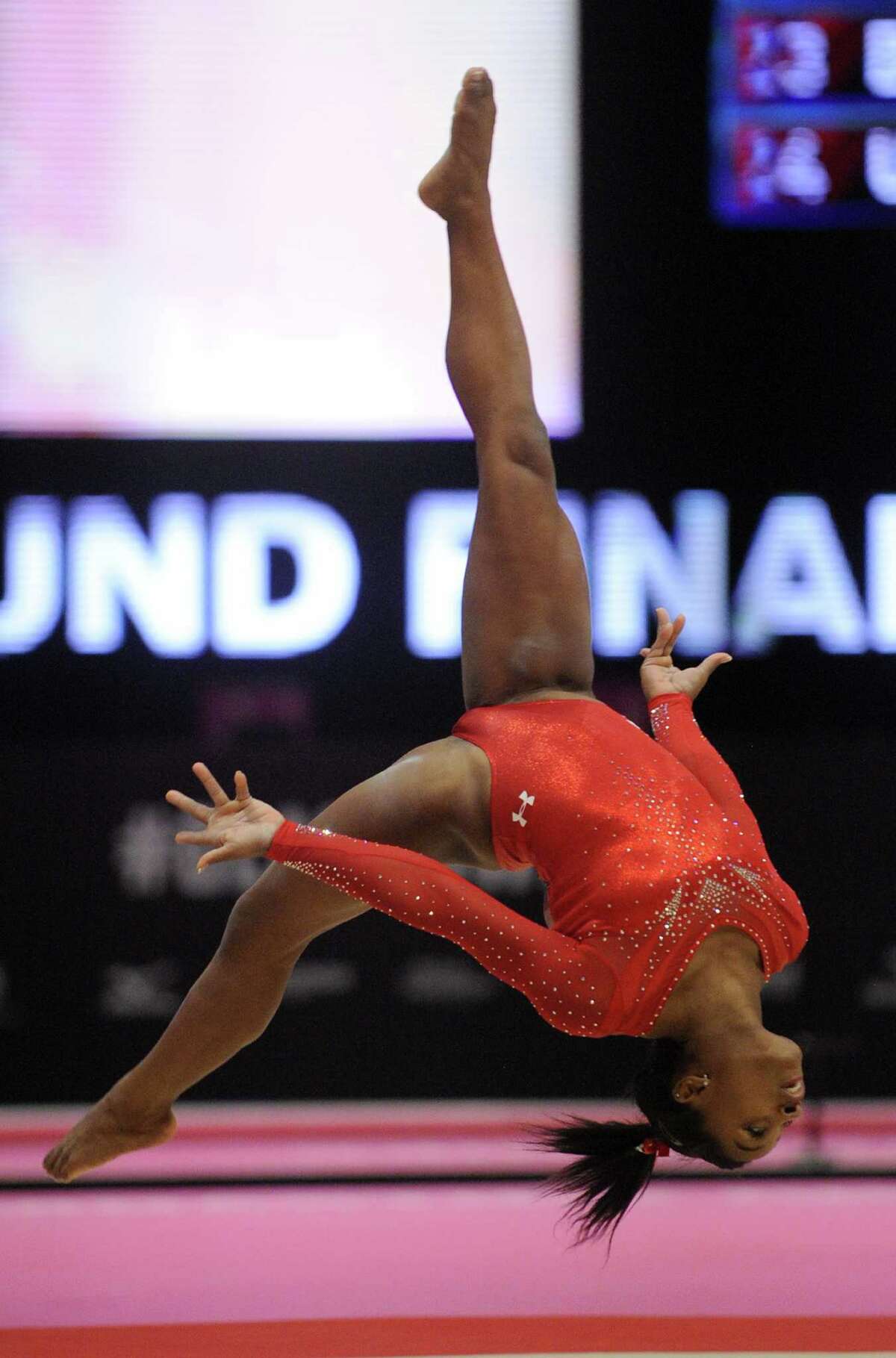 Spring's Simone Biles wins third straight world allaround gymnastics title