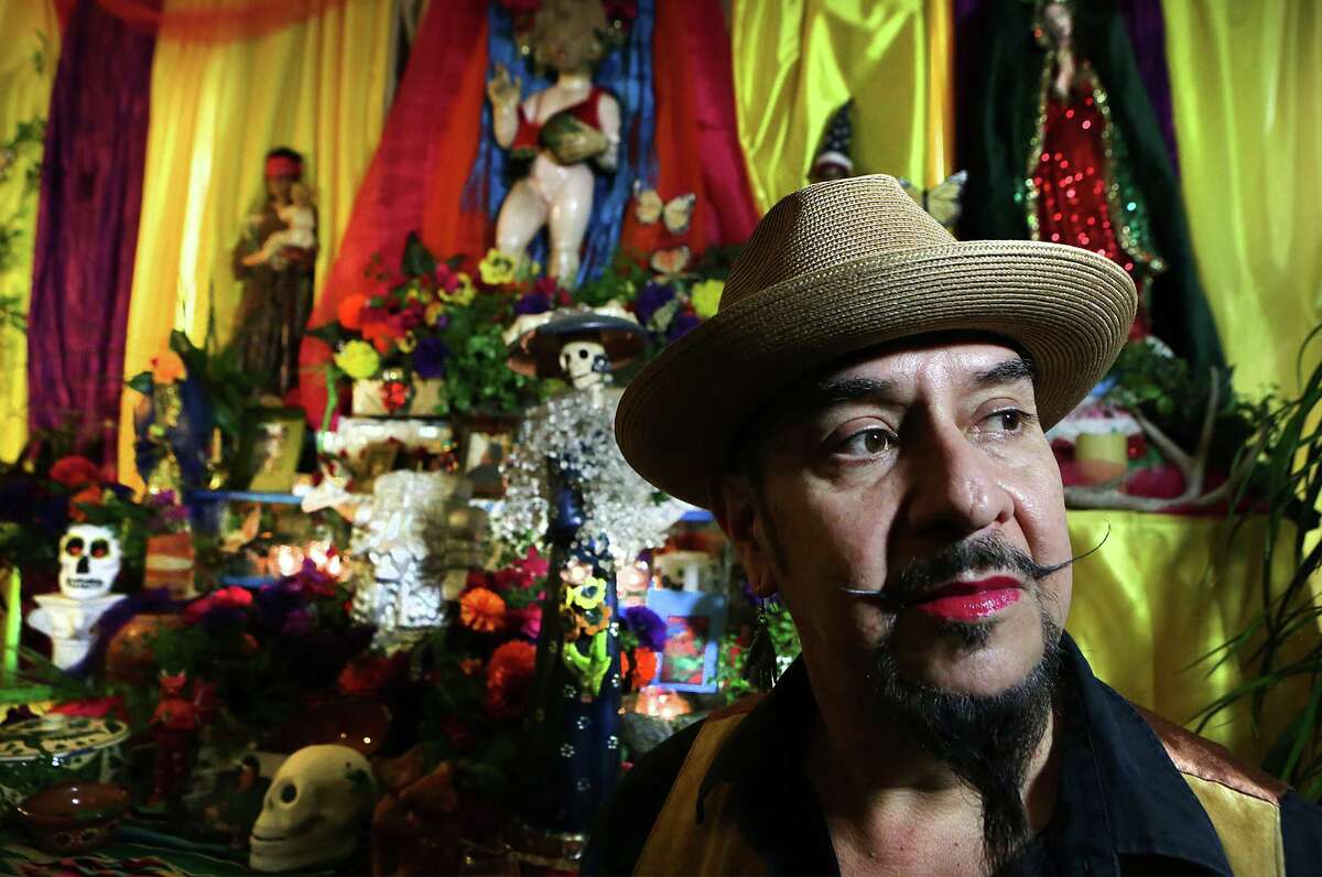 David Zamora Casas created an altar in his home in honor of his friend and mentor Connie Means for Dia de los Muertos.