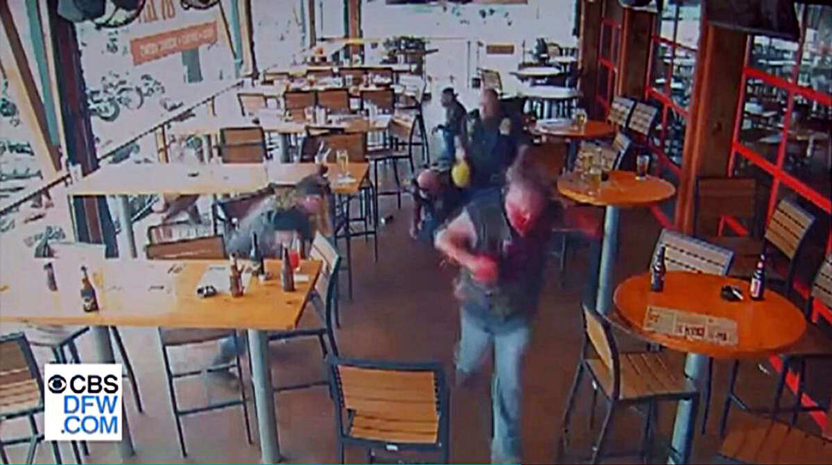 Surveillance video recorded by Twin Peaks and released by multiple media organizations shows the chaos at the restaurant when the violence was at its worst.