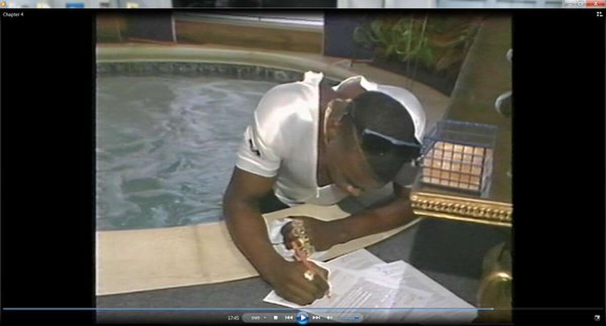 About the time Derric Evans was signing a college letter of intent in a hot tub, he was involved with other Dallas Carter students in a string of robberies.