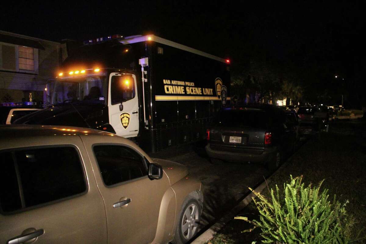 San Antonio Police Officers investigate a home invasion at about 7:30 p.m. Wednesday evening in the 1200 block of Klondike Drive.