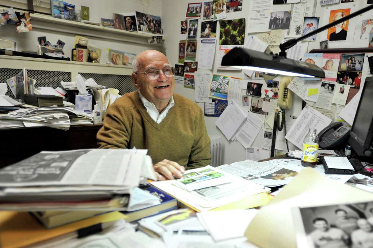 Herb Kohn is a 91-year-old Stamford resident and the head of the State Street Debating Society.