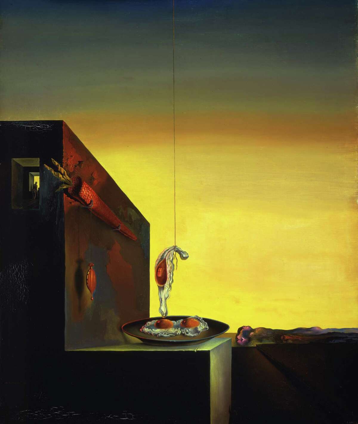Salvador Dalí's painting "Eggs on the Plate Without the Plate" will be on display at the Menil Collection as part of a special exhibit featuring 30 works by Surrealist and contemporary artists.