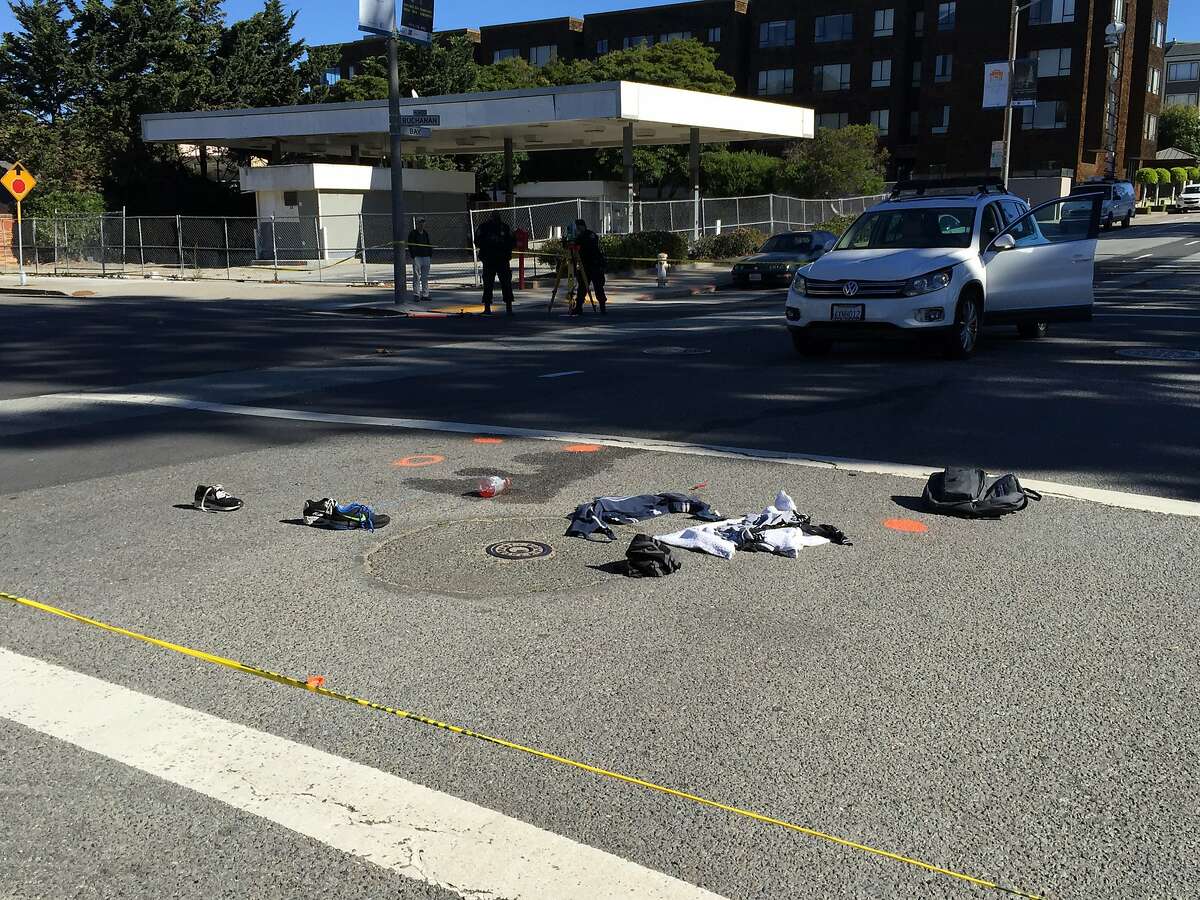 Two 12-year-old boys were struck by a car at Bay and Buchanan streets in San Francisco's Marina district Wednesday morning. The driver of a Volkswagen SUV that struck the boys stayed at the scene and was cooperating with police.