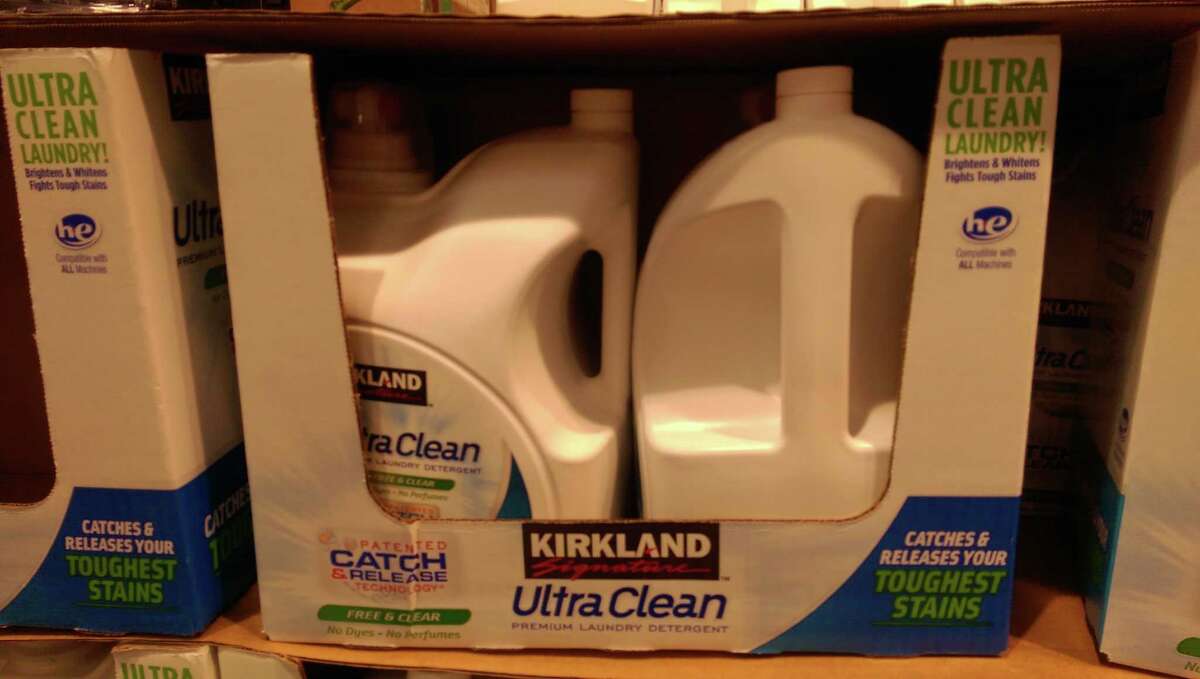 Costco Kirkland Signature jug of laundry detergent