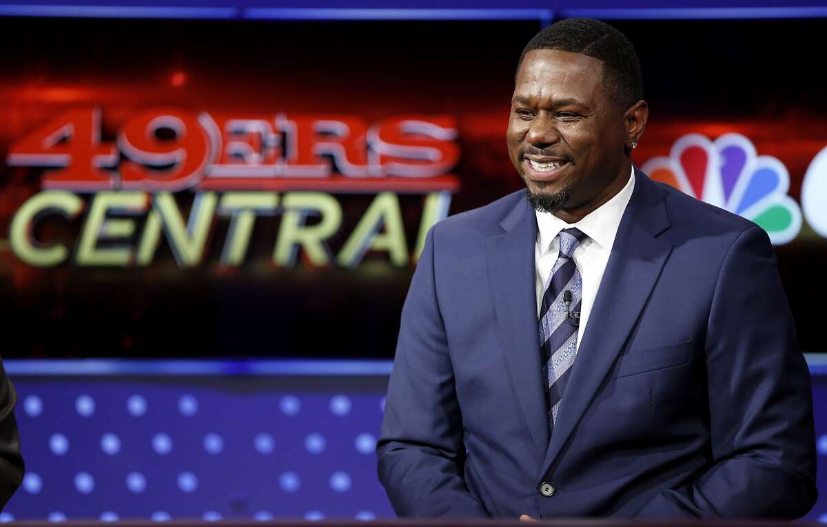 Former 49ers running back Ricky Watters laughs during a CSN broadcast in San Francisco, California, on Wednesday, Nov. 4, 2015.