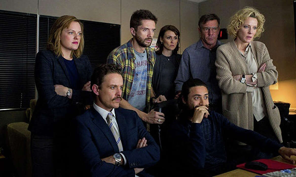 Cate Blanchett, right, as CBS News producer Mary Mapes, and her team is fea...