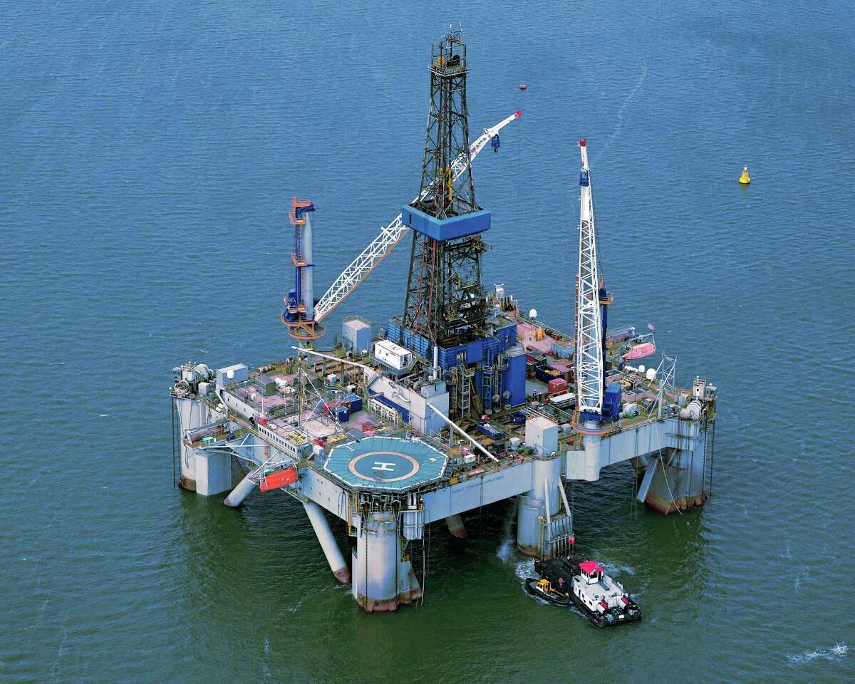A Paragon Offshore drilling rig works in the North Sea. The Houston-based company is offering executives and other key employees bonuses to stay on during the oil price slump.