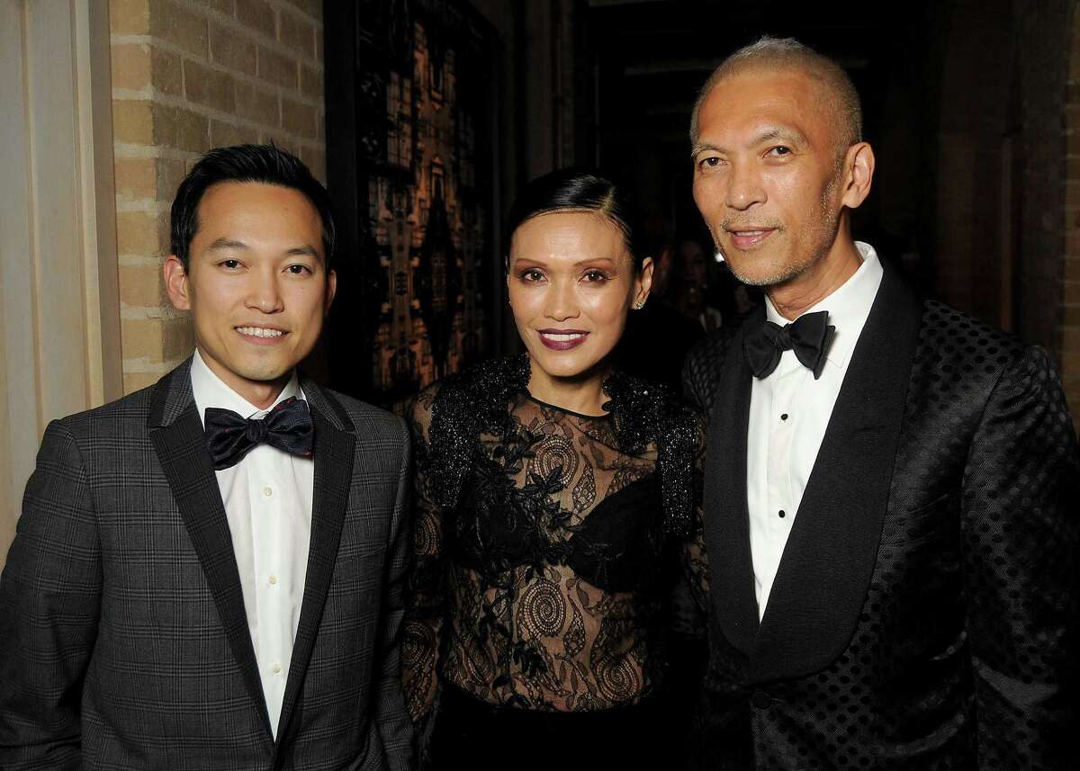 From left: Andrew Huynh, Duyen Nguyen and Marc Nguyen at a Best Buddies benefit at the home of Becca Cason Thrash and John Thrash Saturday Nov. 07, 2015.(Dave Rossman photo)
