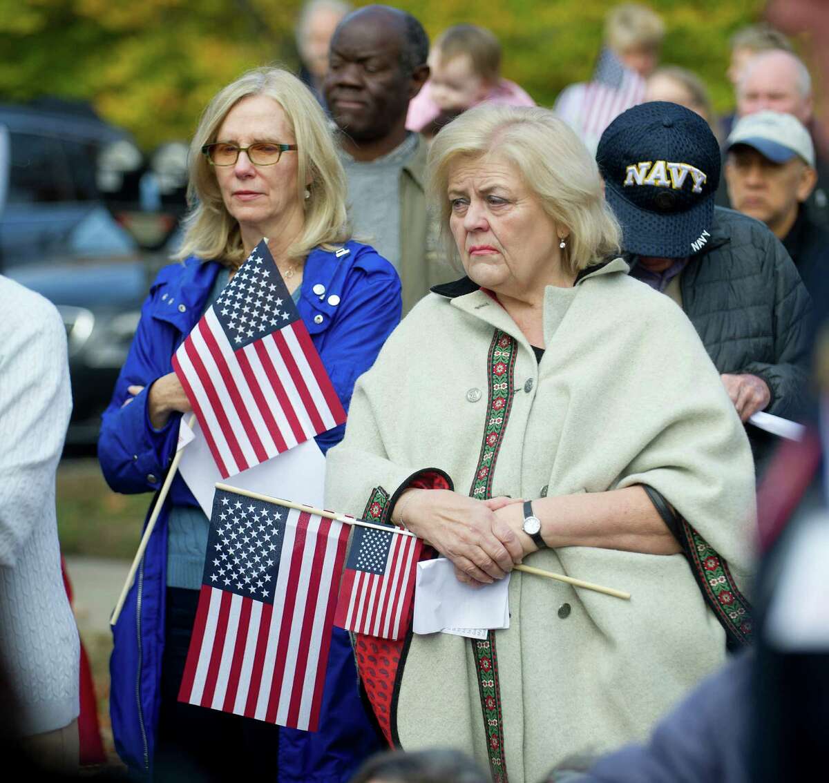The annual Community Walk down Greenwich Ave. and Greenwich American Legion ceremony in Greenwich, Conn., on Veteran's Day, Tuesday, November 11, 2014.