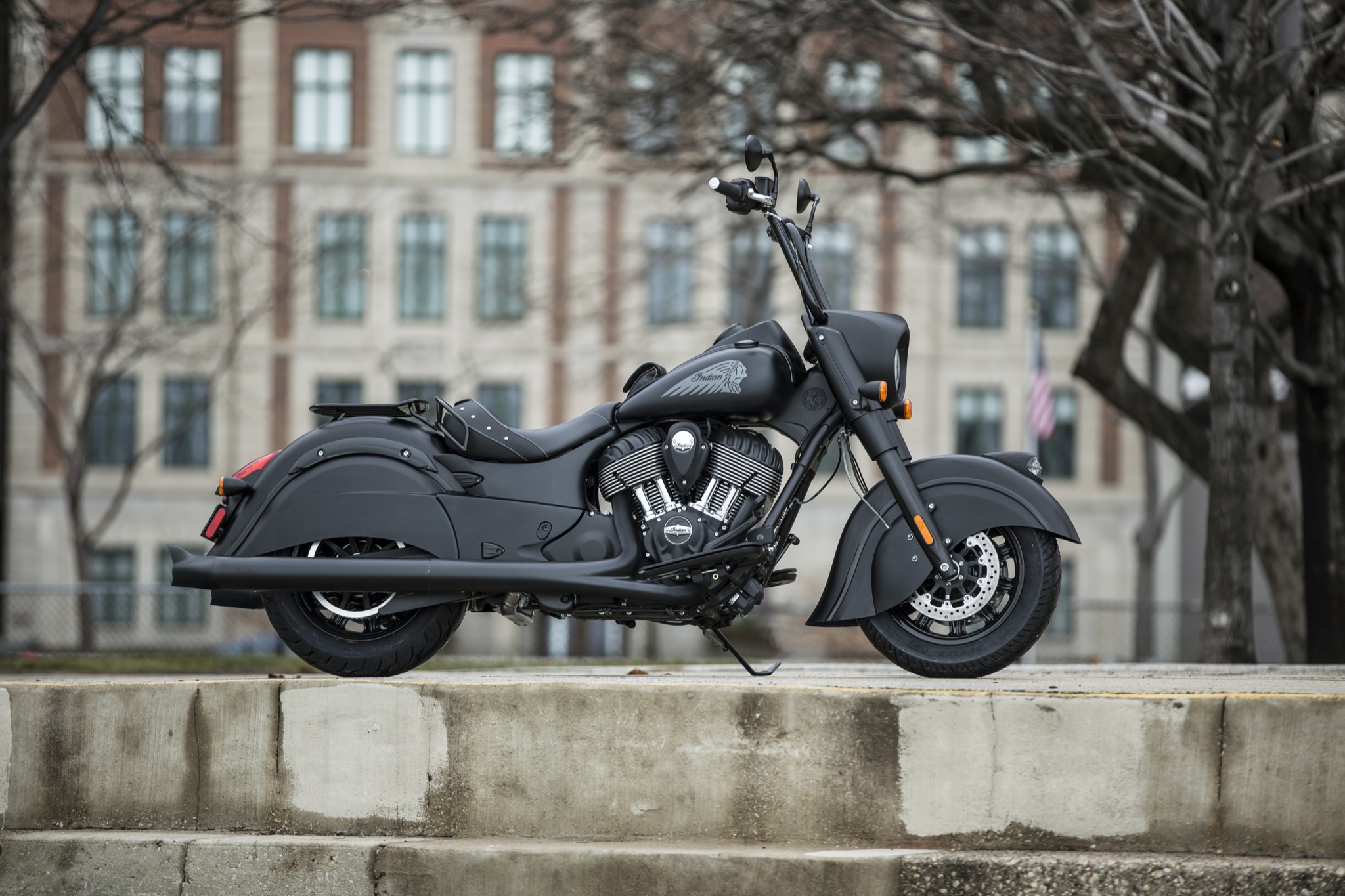 indian motorcycle with ape hangers