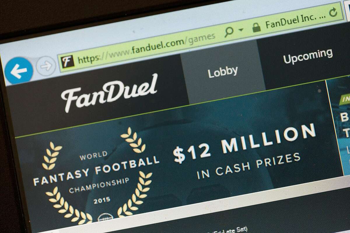 CHICAGO, IL - OCTOBER 16: The fantasy sports website FanDuel is shown on October 16, 2015 in Chicago, Illinois. FanDuel and its rival DraftKings have been under scrutiny after accusations surfaced of employees participating in the contests with insider information. An employee recently finished second in a contest on FanDuel, winning $350,000. Nevada recently banned the sites. (Photo illustration by Scott Olson/Getty Images)