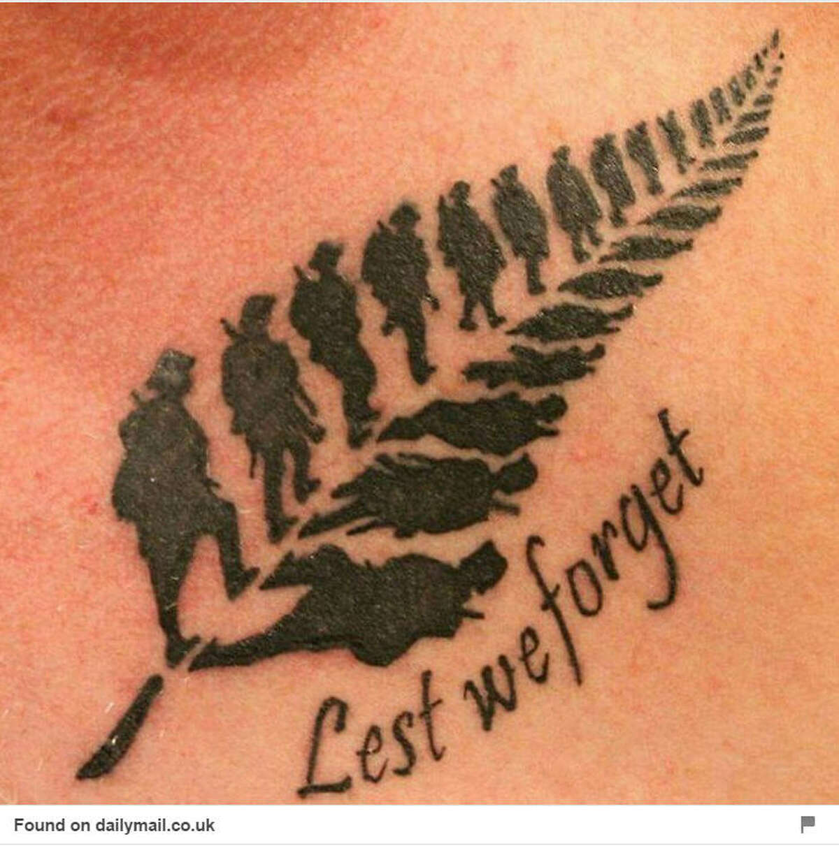 Tattoos tell a story. See some of the military themed tattoos seen on Pinterest. Like this one here.