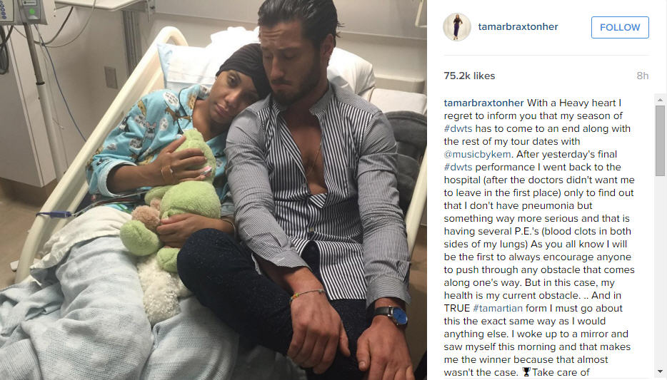 Tamar Braxton quits 'Dancing with the Stars' amid health issues
