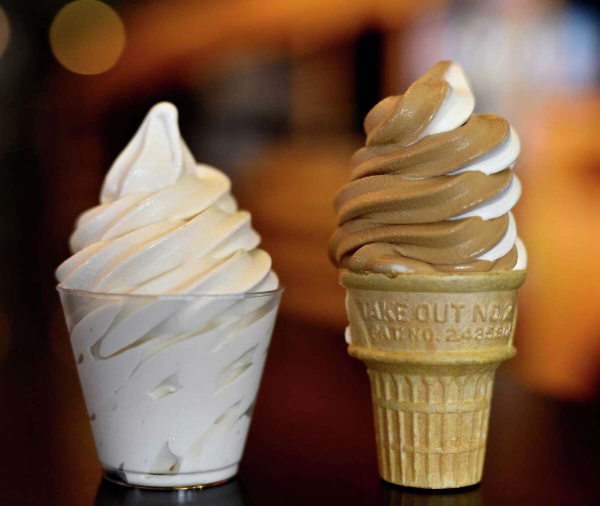 Bernie's Burger Bus is offering two new soft service ice cream flavors: Doughnut Milk (made with Hugs & Donuts) and coffee made with Katz Coffee. They're available individually or in a swirl.