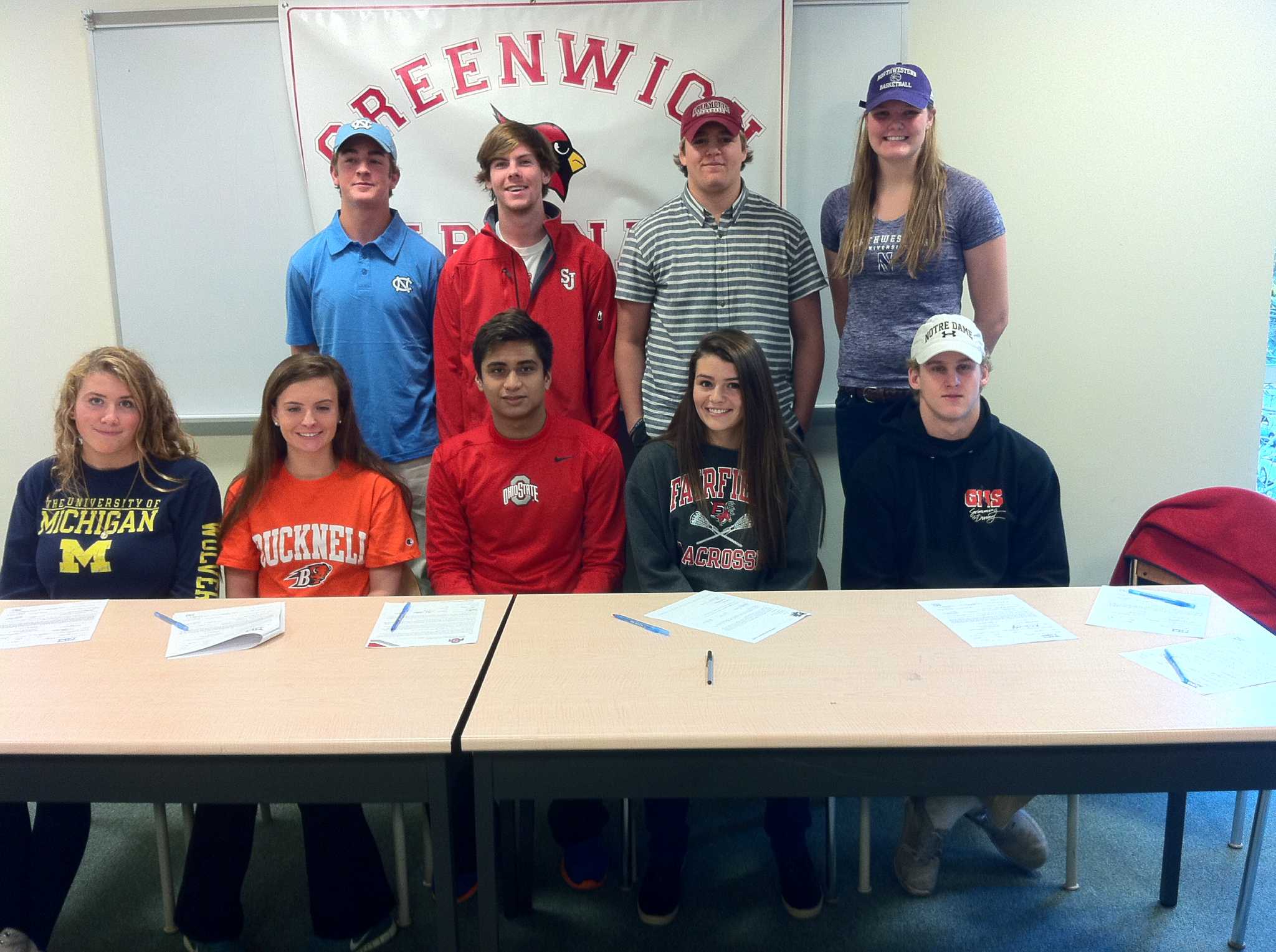 Nine Greenwich High School Athletes Sign National Letters Of Intent