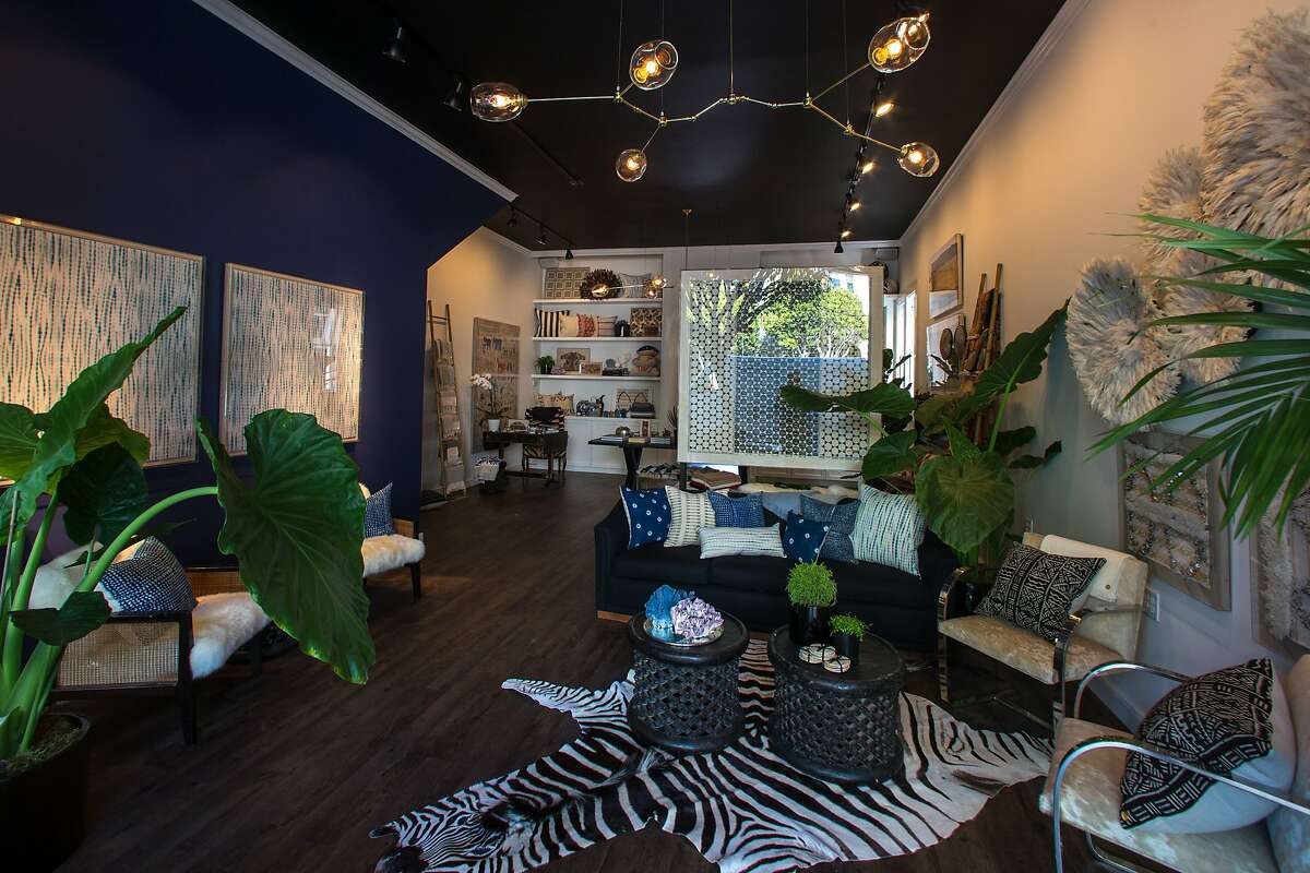The interior of the new luxury home decor boutique, St. Frank, on Sacramento and Spruce streets is seen on Tuesday, Nov. 10, 2015 in San Francisco, Calif. Previously only available on their e-commerce site, customers can now experience the brandâ€™s distinct aesthetic and exclusive selection of handcrafted homeware created by artisans around the world.