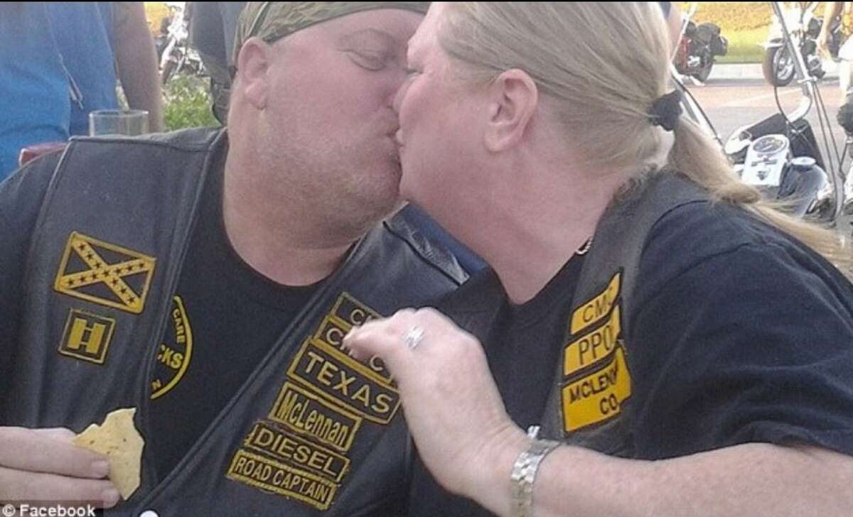 Danny "Diesel" Boyett and his wife, Nina, at a Cossacks Motorcycle Club gathering.