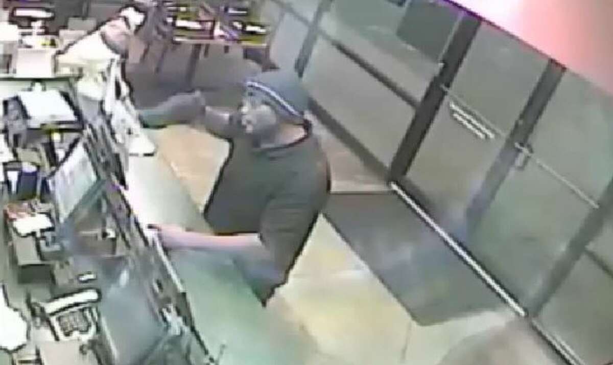Houston police are asking for the public's help in identifying a suspect wanted in up to 30 fast-food restaurant robberies in Harris and Fort Bend counties. He's about 6-2 and weighs about 250 to 275 pounds.