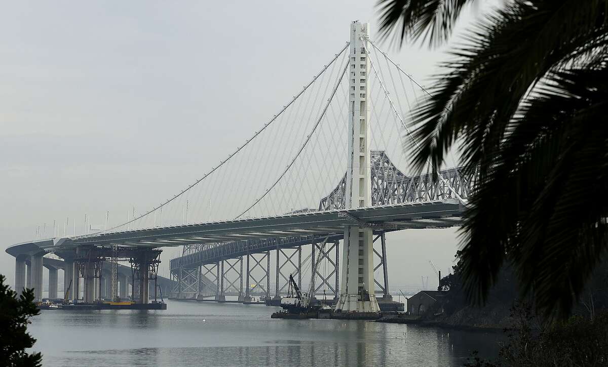 The eastern span of the San Francisco Oakland Bay Bridge on Tuesday, Jan. 7, 2014, in San Francisco. 