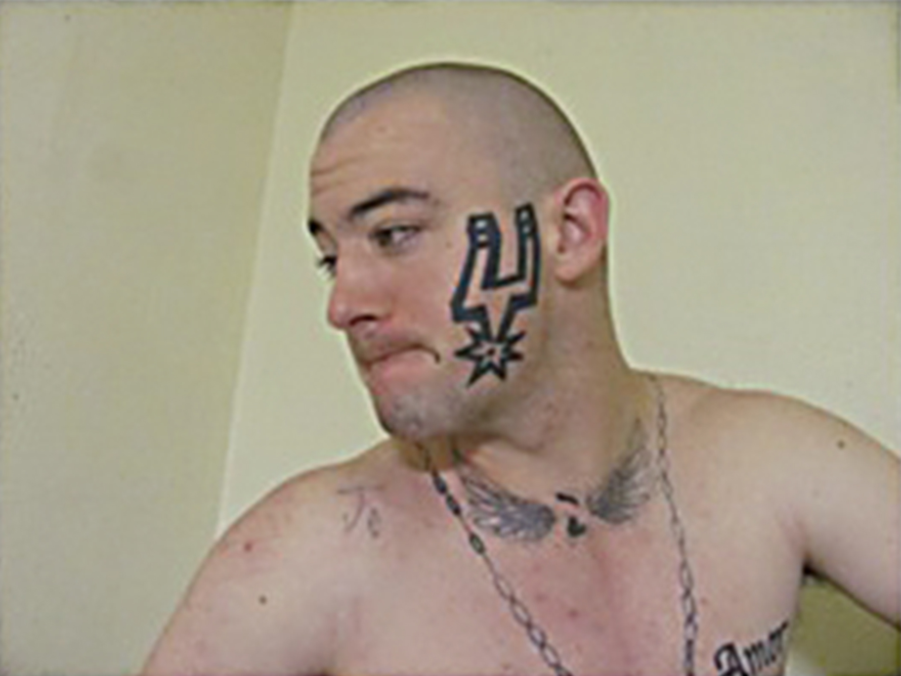 Inmate with Latin Kings gang tattoos | Joel Gordon Photography