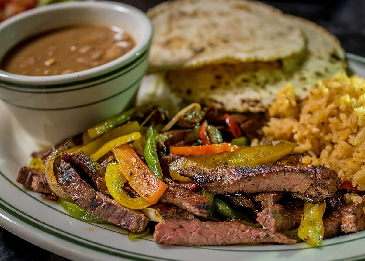 The Skirt Steak Fajitas at the Cadillac Bar & Grill in San Francisco, Calif. are seen on Thursday, November 12th, 2015.